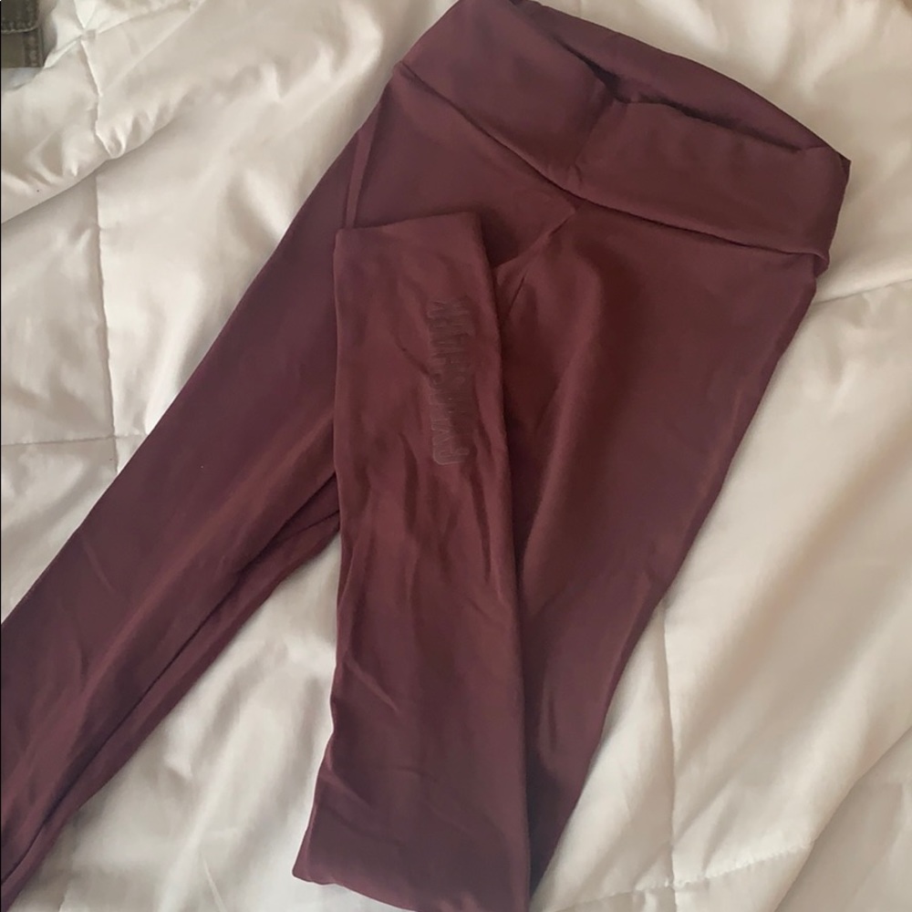 Gymshark Solo Leggings-Maroon